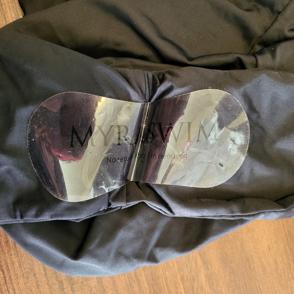 NWT Myraswim Mila One Piece Swimsuit in Black Size Medium - Picture 8 of 11